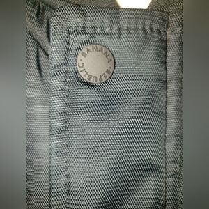 NWOT Banana Republic  Black quilted brass YKK zipper logo pockets jacket XL